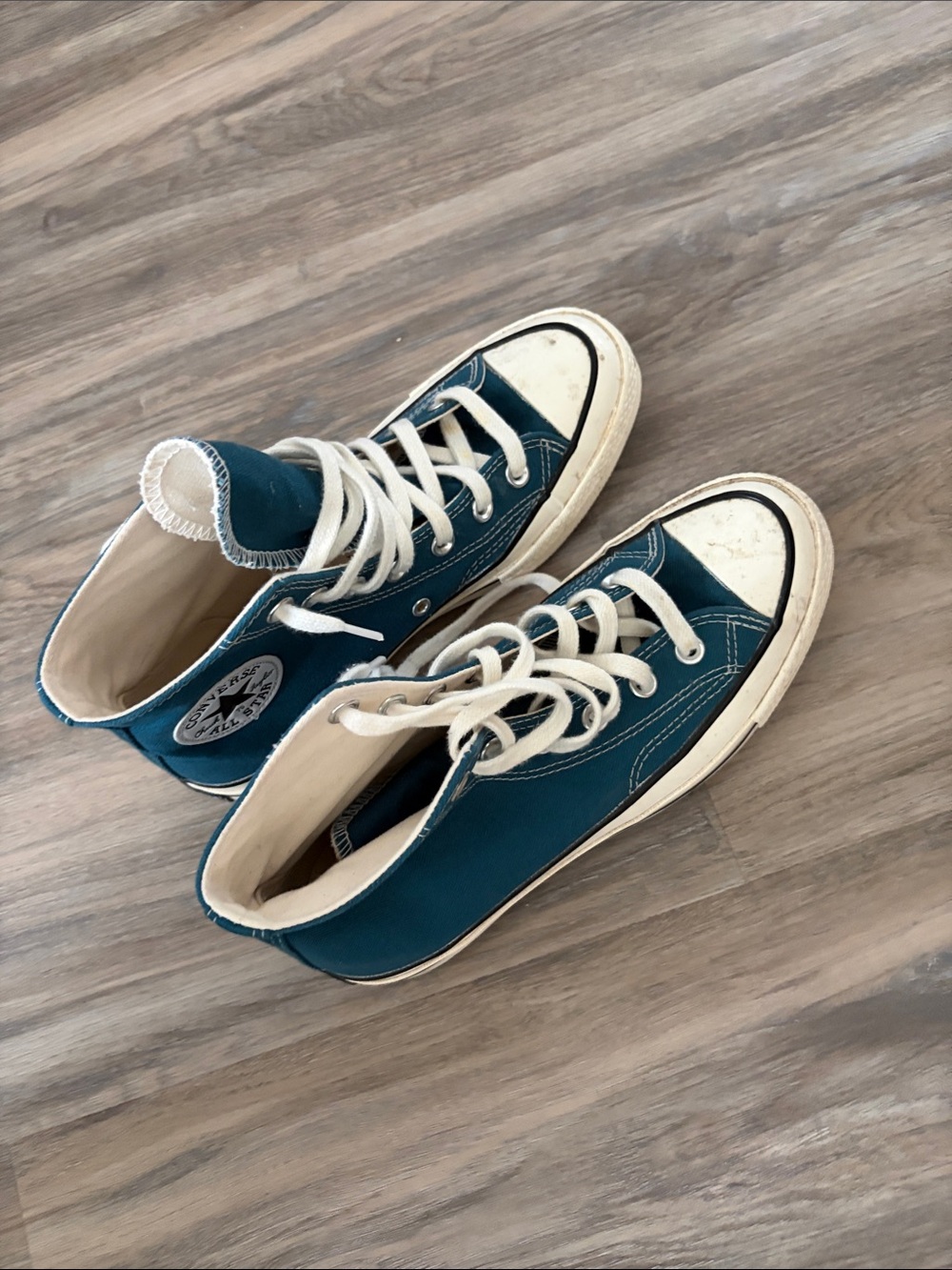 Converse Teal High-Top Sneakers with White Accents